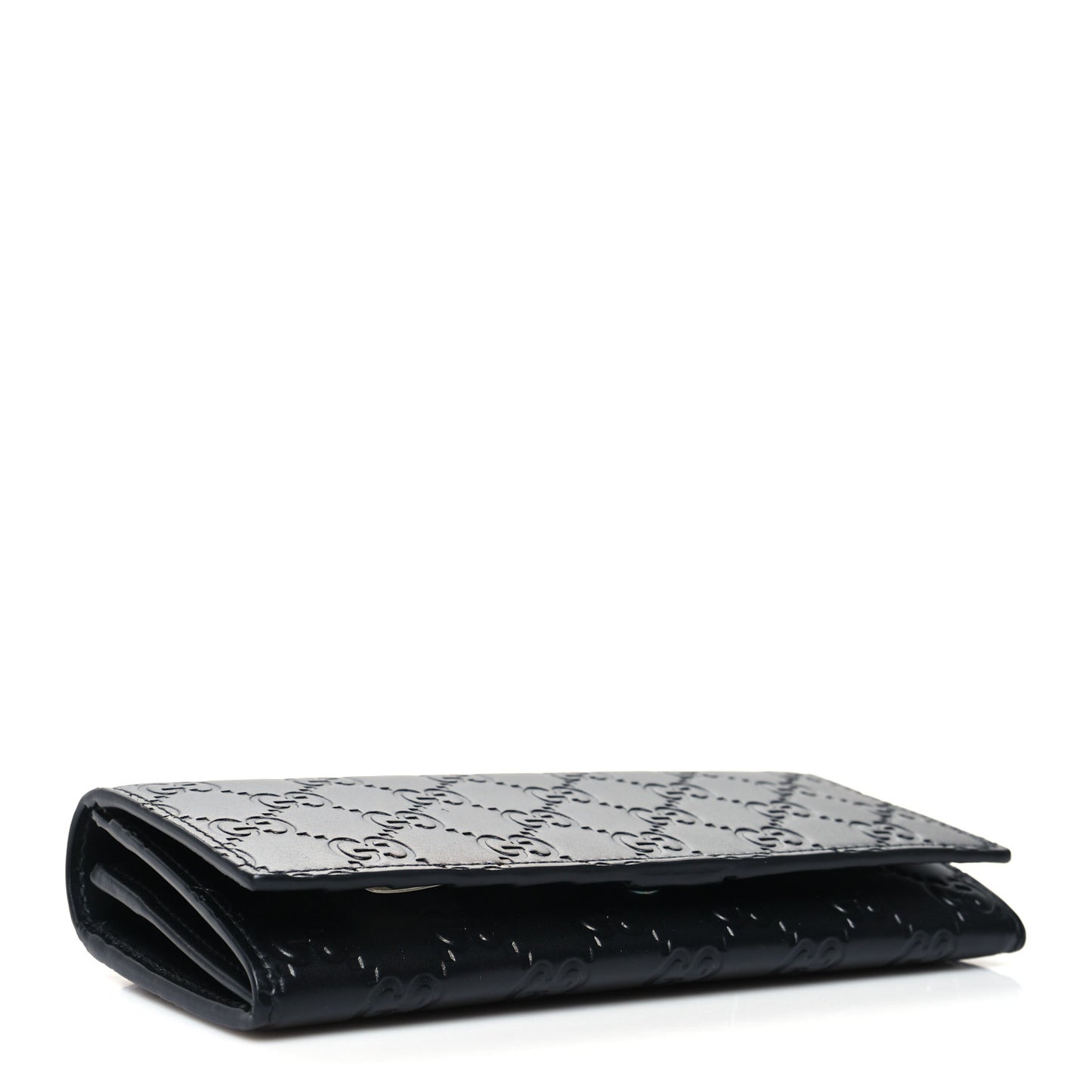 Guccissima Avel Continental Flap Wallet Black