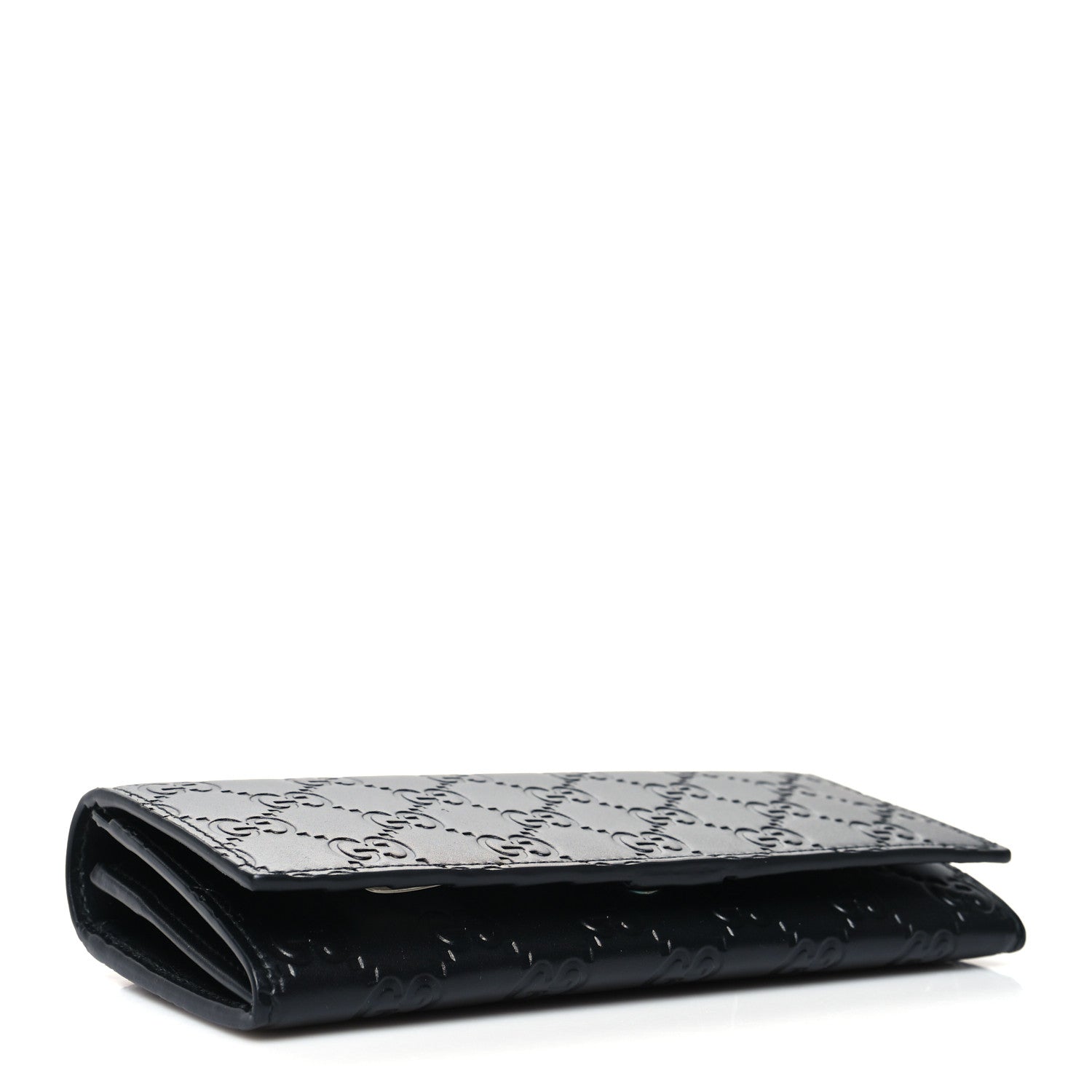 Gucci Guccissima Avel Continental Flap Wallet Black 4 of 9