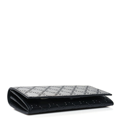 Gucci Guccissima Avel Continental Flap Wallet Black 4 of 9