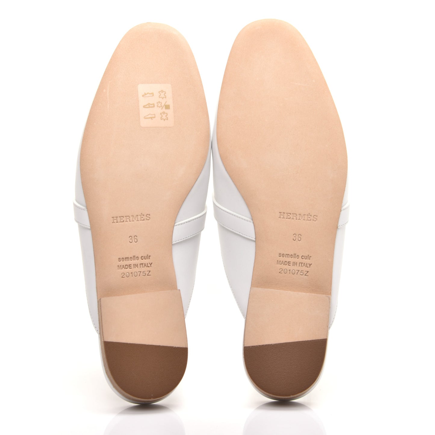 Calfskin Oz Mules 36 White