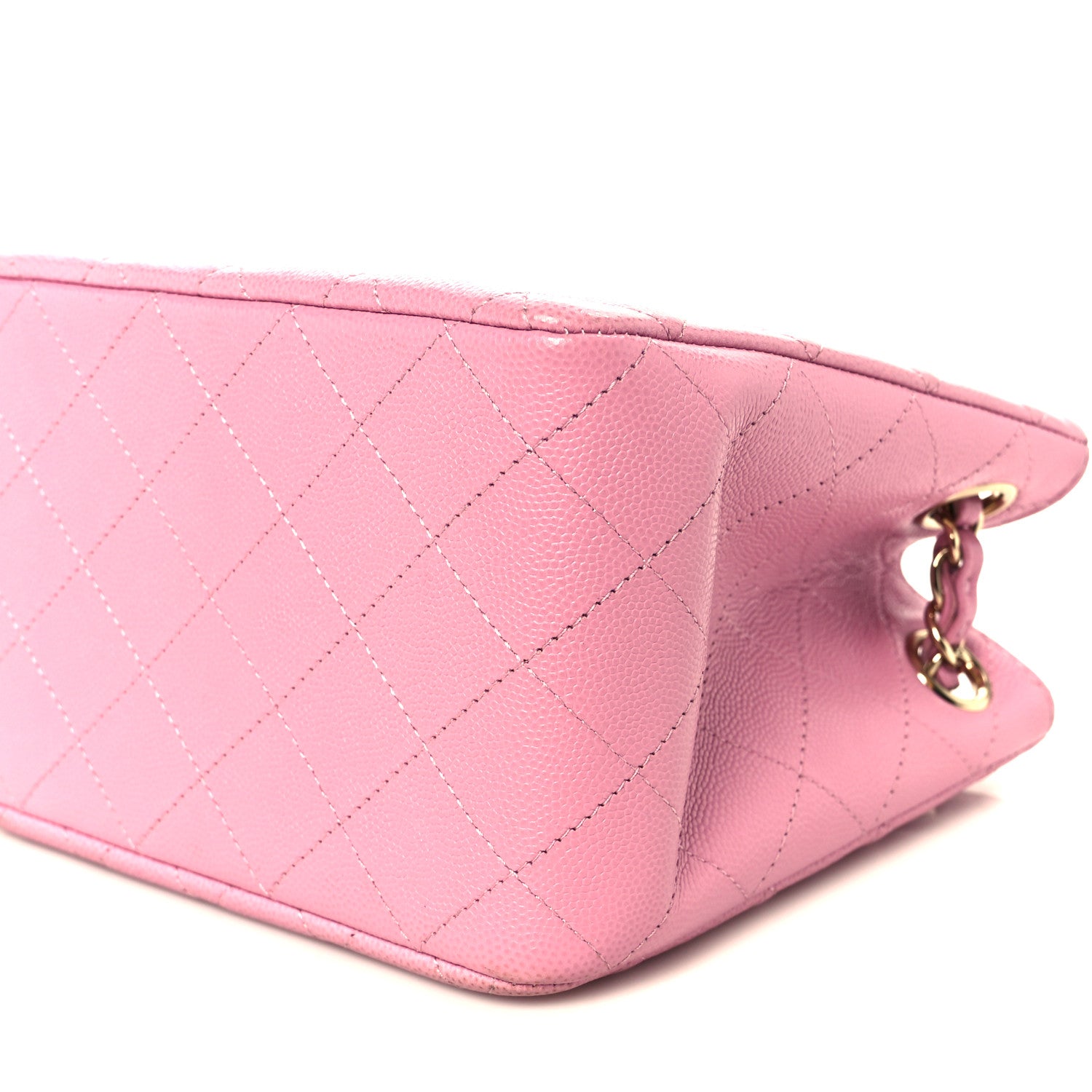 Chanel Caviar Quilted Mini Bucket Bag Pink 10 of 10