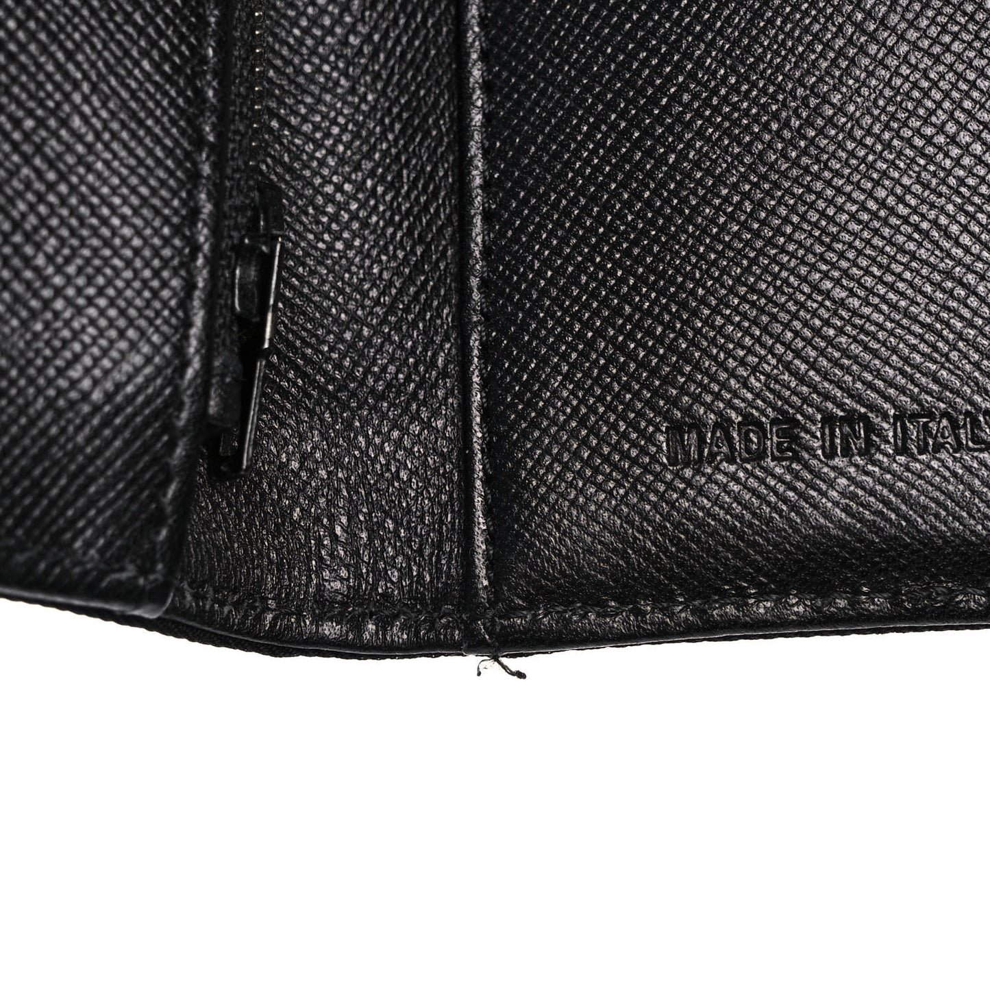 Tessuto Nylon Tri-Fold Compact Wallet Black