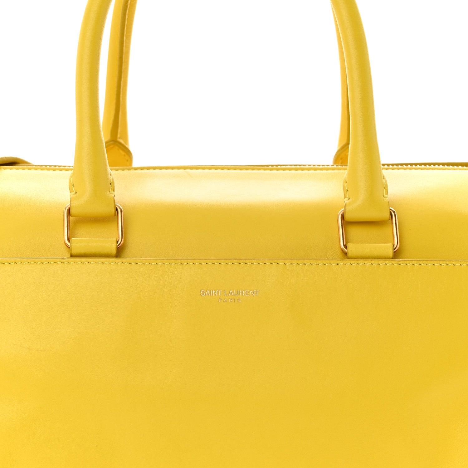 Saint Laurent Calfskin Classic Duffle 6 Yellow 8 of 14