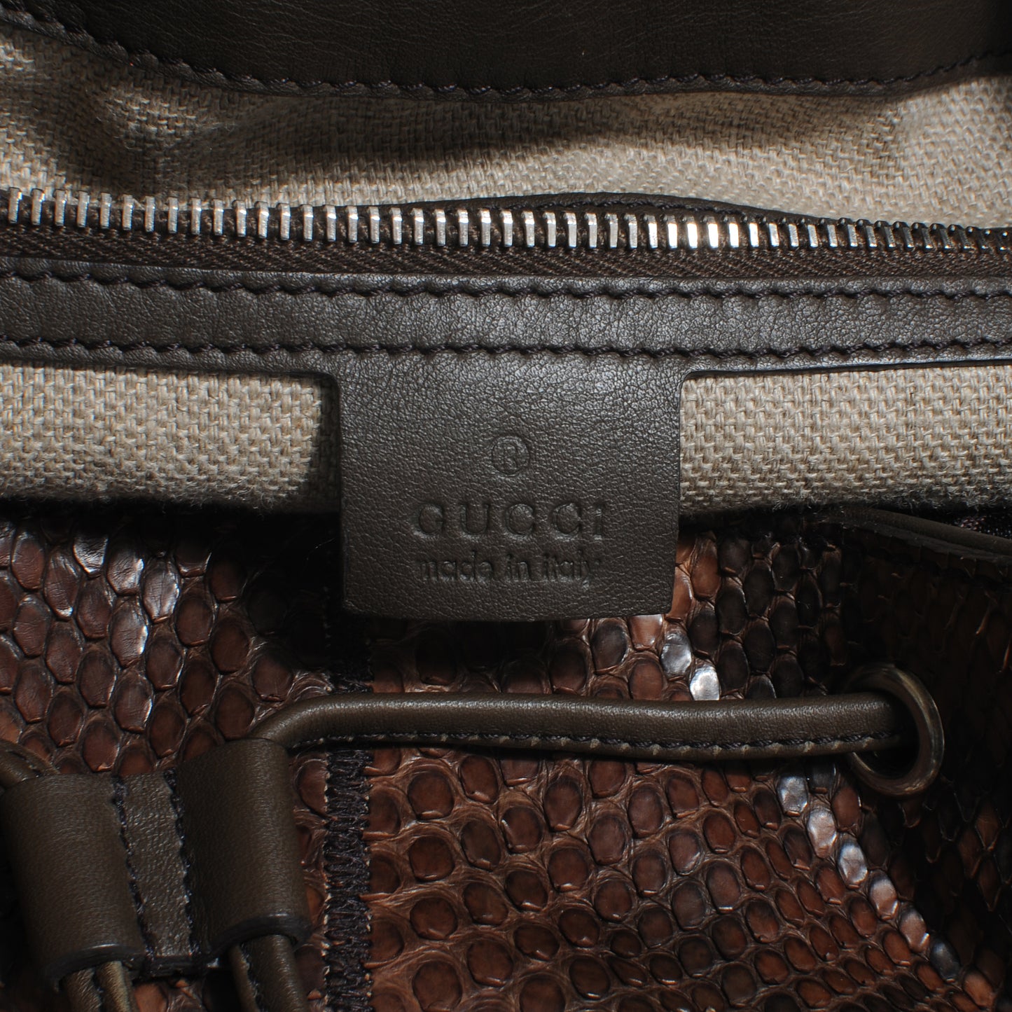 Python Messenger Bag Brown
