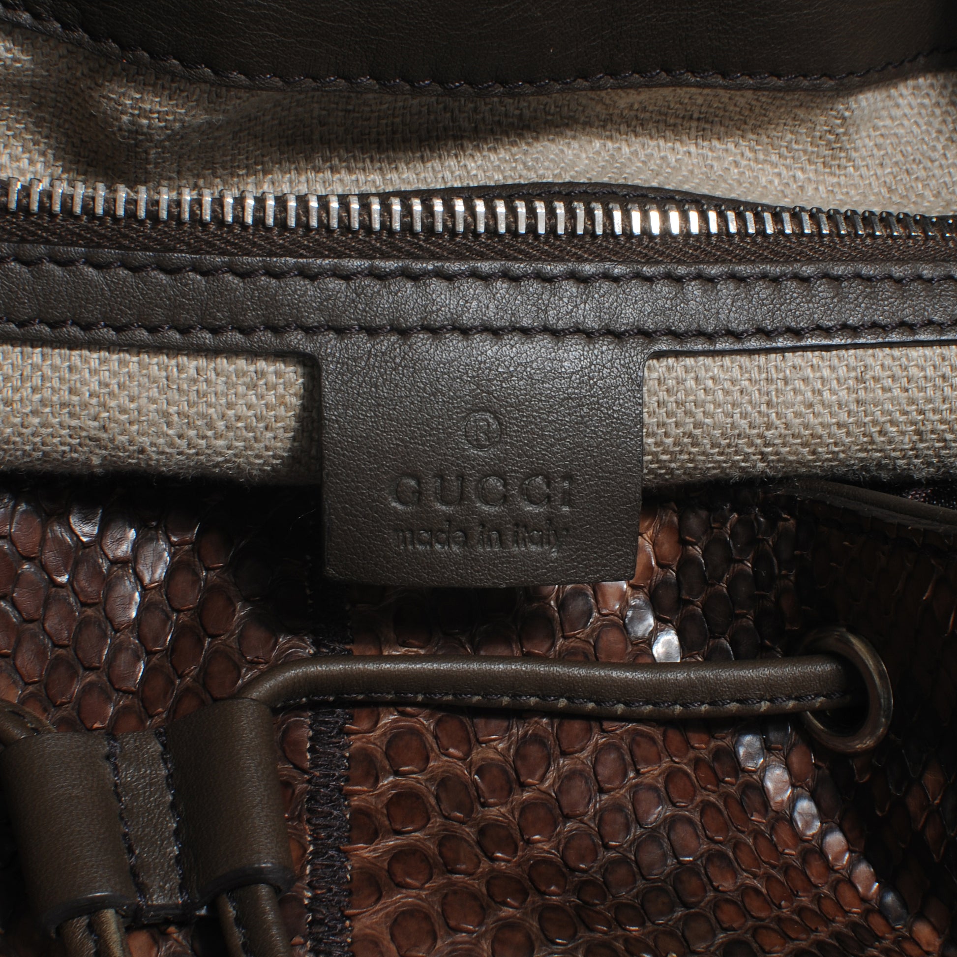 Gucci Python Messenger Bag Brown 6 of 8
