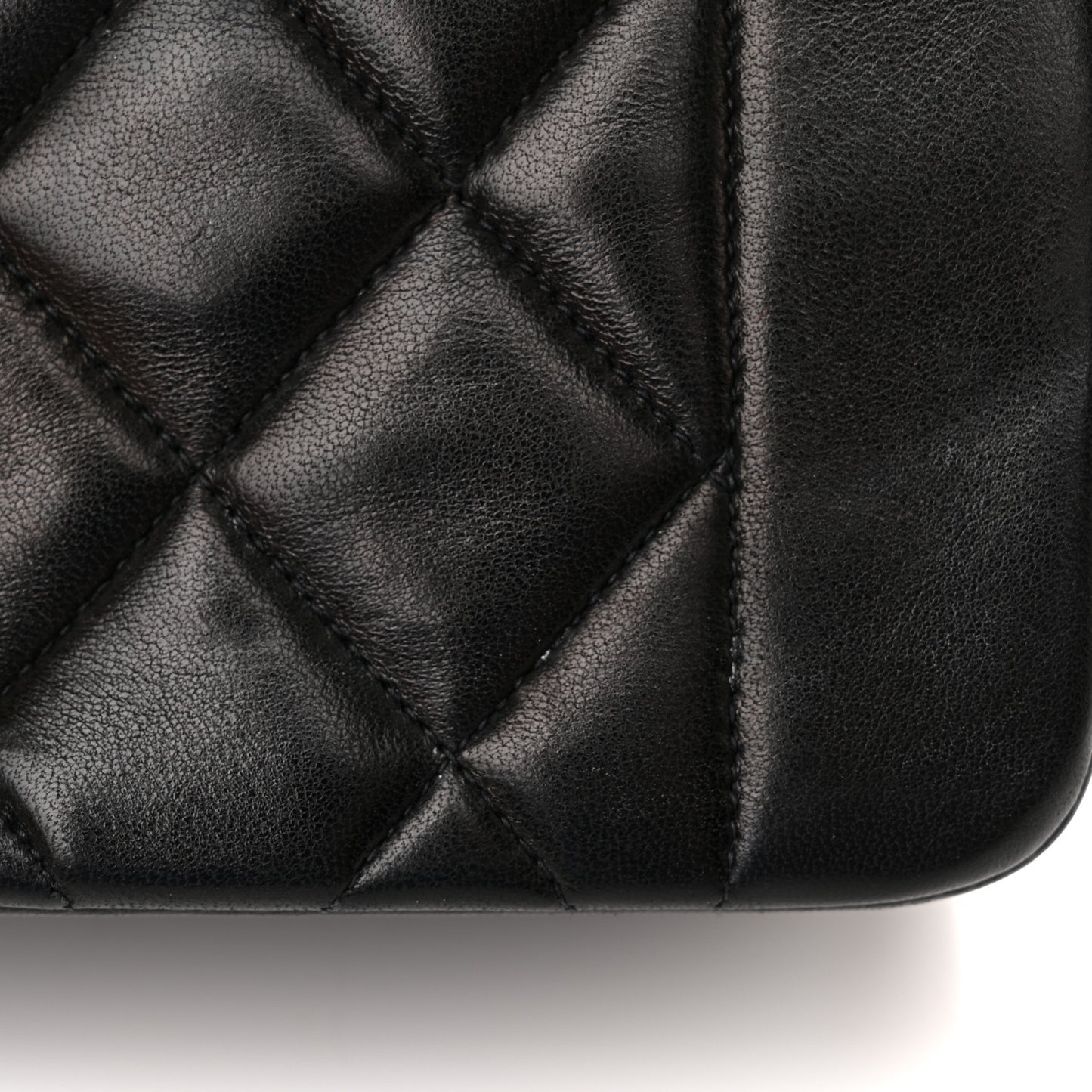 Lambskin Quilted Small Single Flap Black