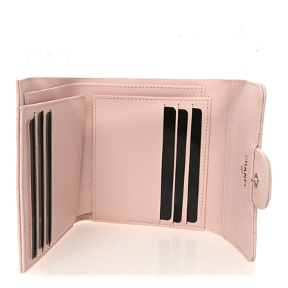 Chanel Caviar Quilted Compact Flap Wallet Light Pink 5 of 9