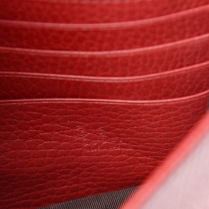 Gucci Dollar Calfskin Interlocking G Chain Wallet Red 8 of 13