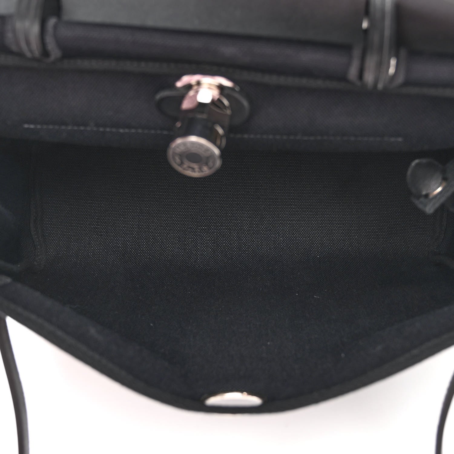 Hermes Military Toile Vache Hunter Herbag Zip PM 31 Black 5 of 10