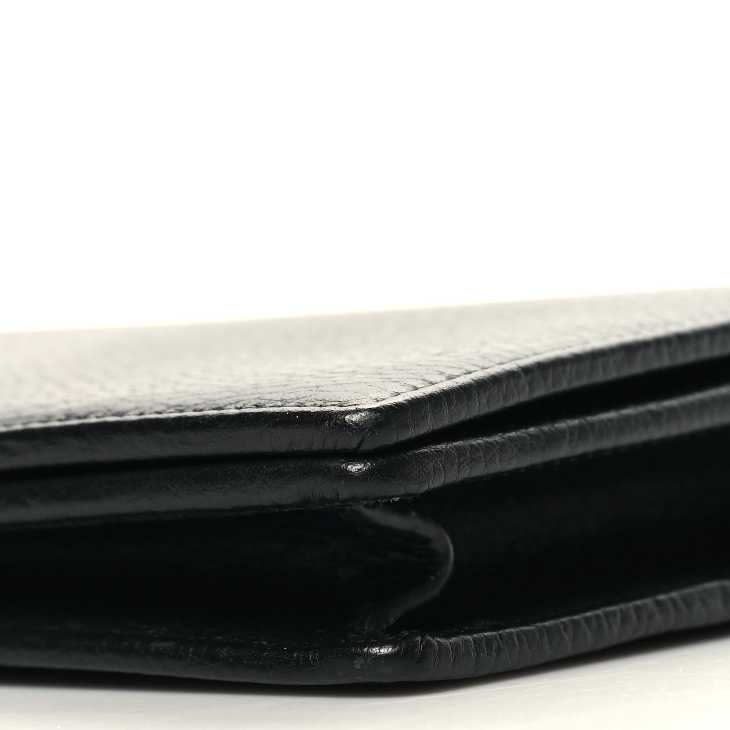 Calfskin Mini GG Marmont Chain Wallet Black