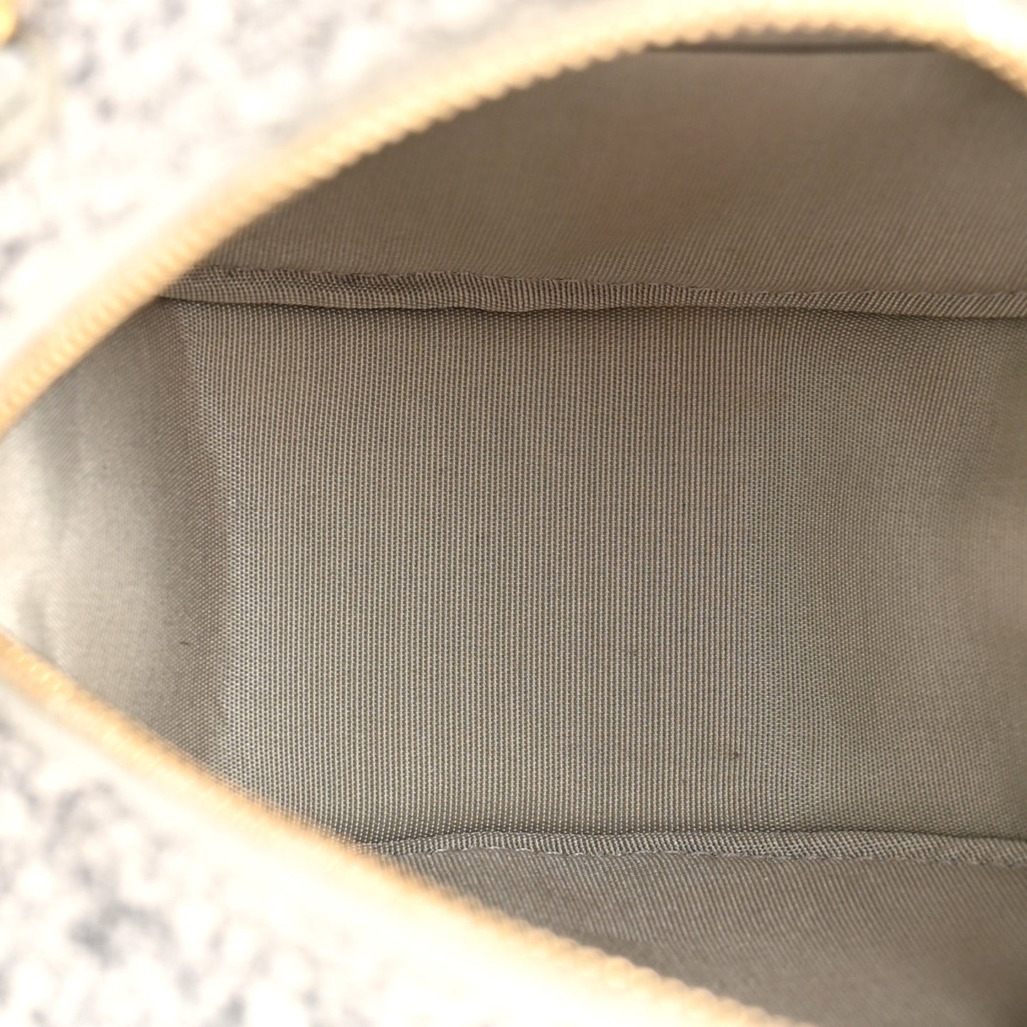 Wool Tweed Lambskin Quilted Chanel 19 Round Clutch With Chain Grey Ecru