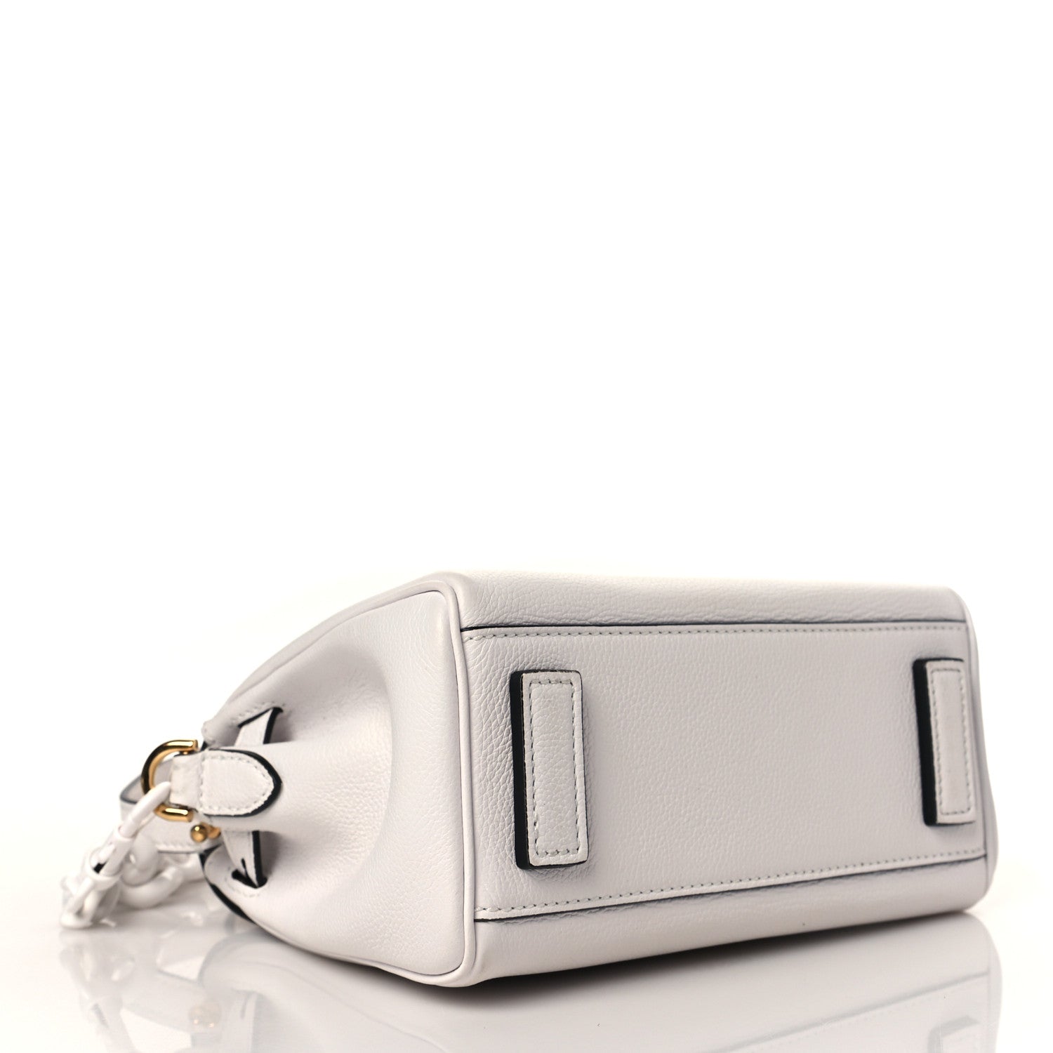 Versace Grained Calfskin Small La Medusa Top Handle Bag White 4 of 9