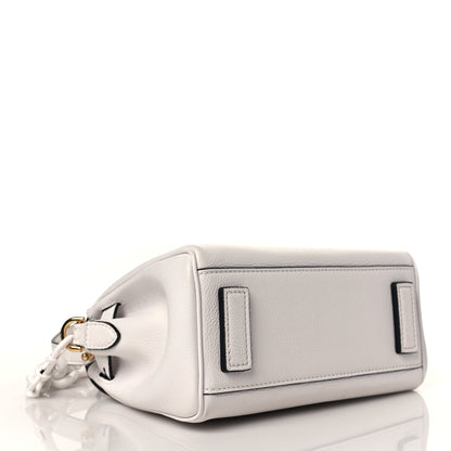 Versace Grained Calfskin Small La Medusa Top Handle Bag White 4 of 9