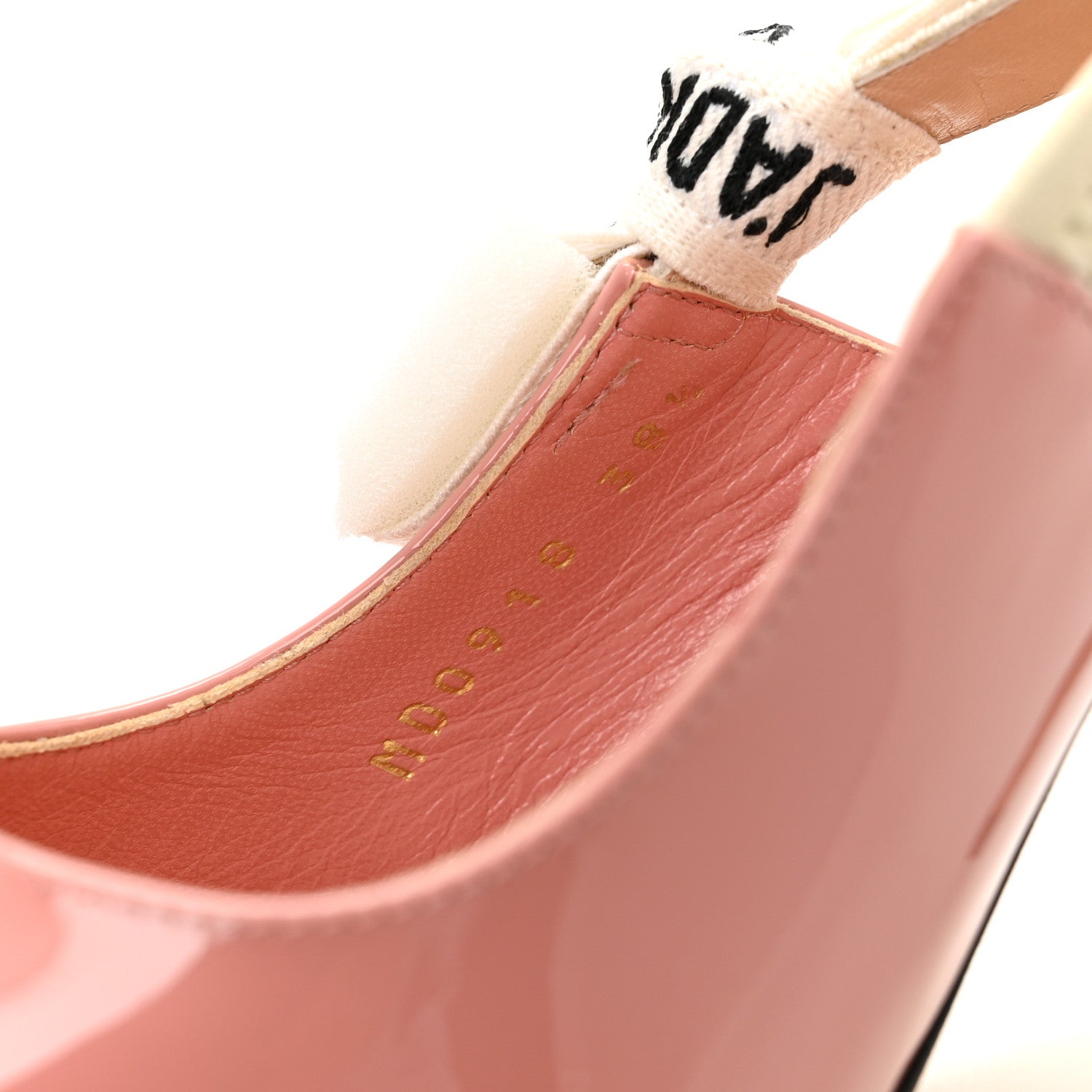 Christian Dior Patent Ribbon J'Adior Slingback 100mm Pumps 38.5 Dusty Candy 9 of 10