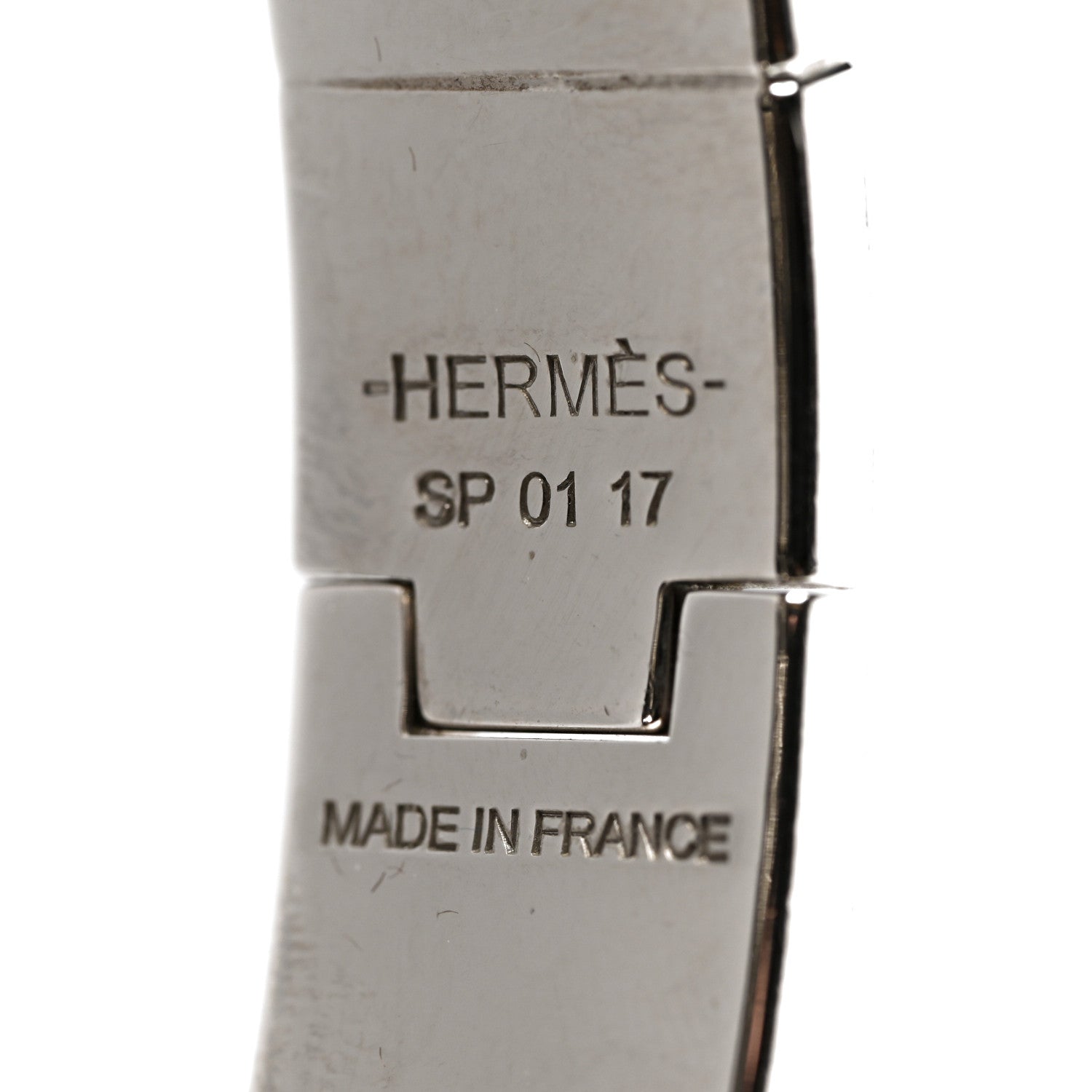 Hermes Enamel Printed Narrow Colliers De Chiens Hinged Bracelet S 3 of 5