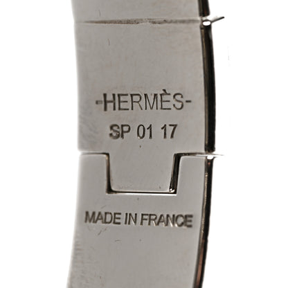 Hermes Enamel Printed Narrow Colliers De Chiens Hinged Bracelet S 3 of 5