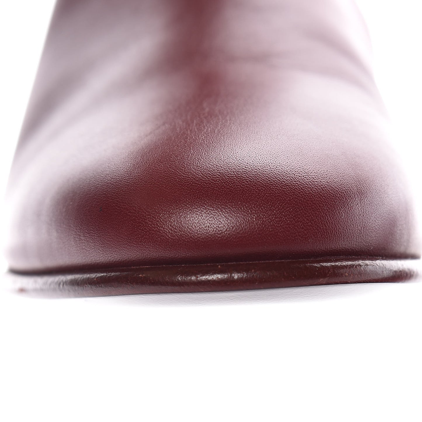 Calfskin Chelsea CC Short Boots 37.5 Bordeaux