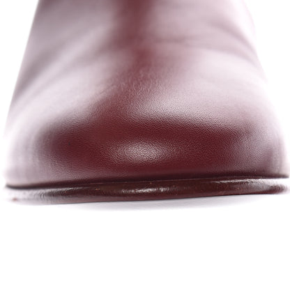 Chanel Calfskin Chelsea CC Short Boots 37.5 Bordeaux 10 of 10