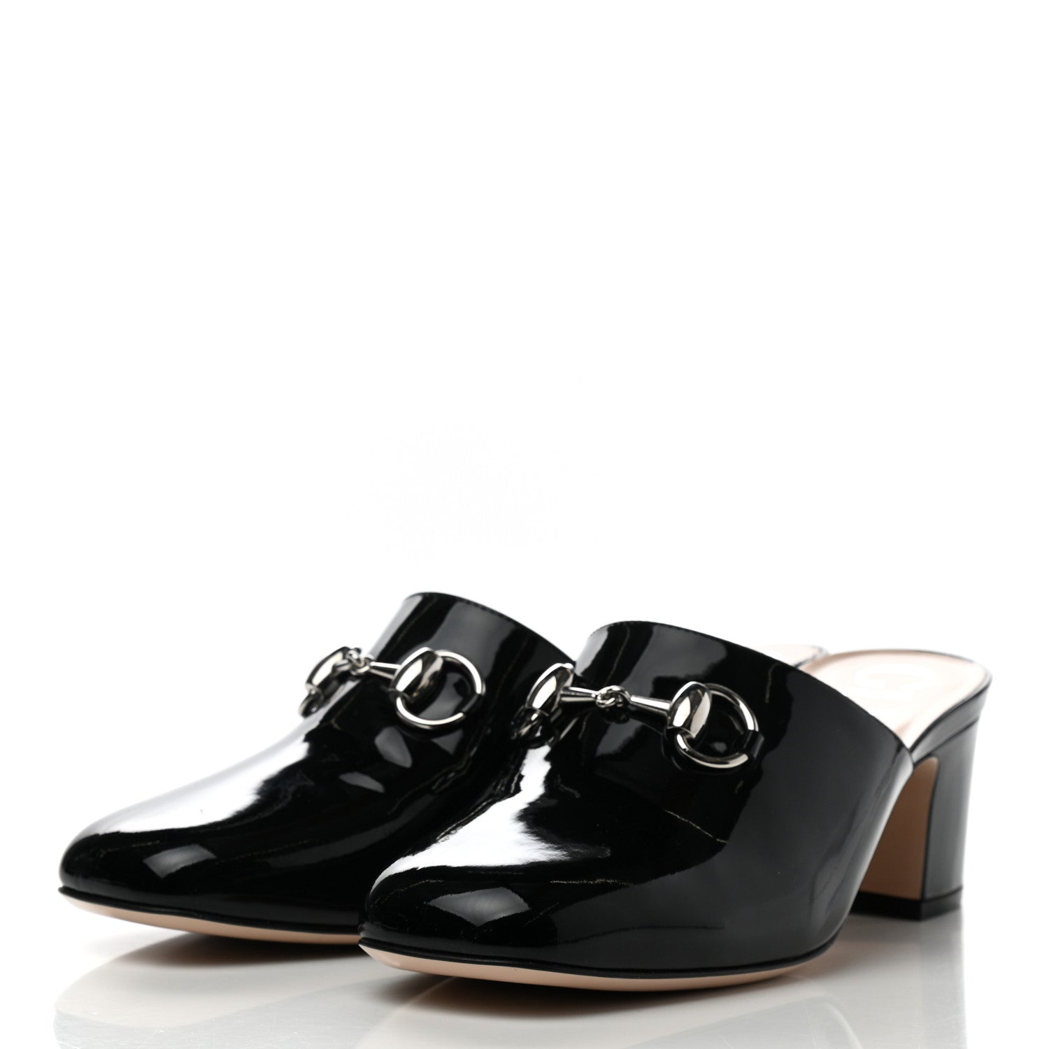 Gucci Patent Lexi Horsebit Mules 38 Black 3 of 8