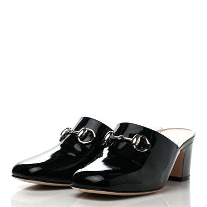 Gucci Patent Lexi Horsebit Mules 38 Black 3 of 8