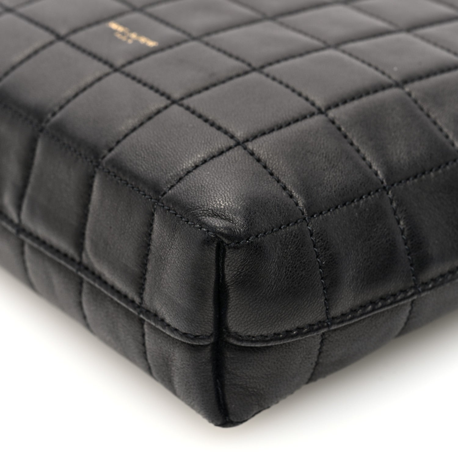 Saint Laurent Lambskin Carre Quilted Mini Shopping Bag Black 9 of 9