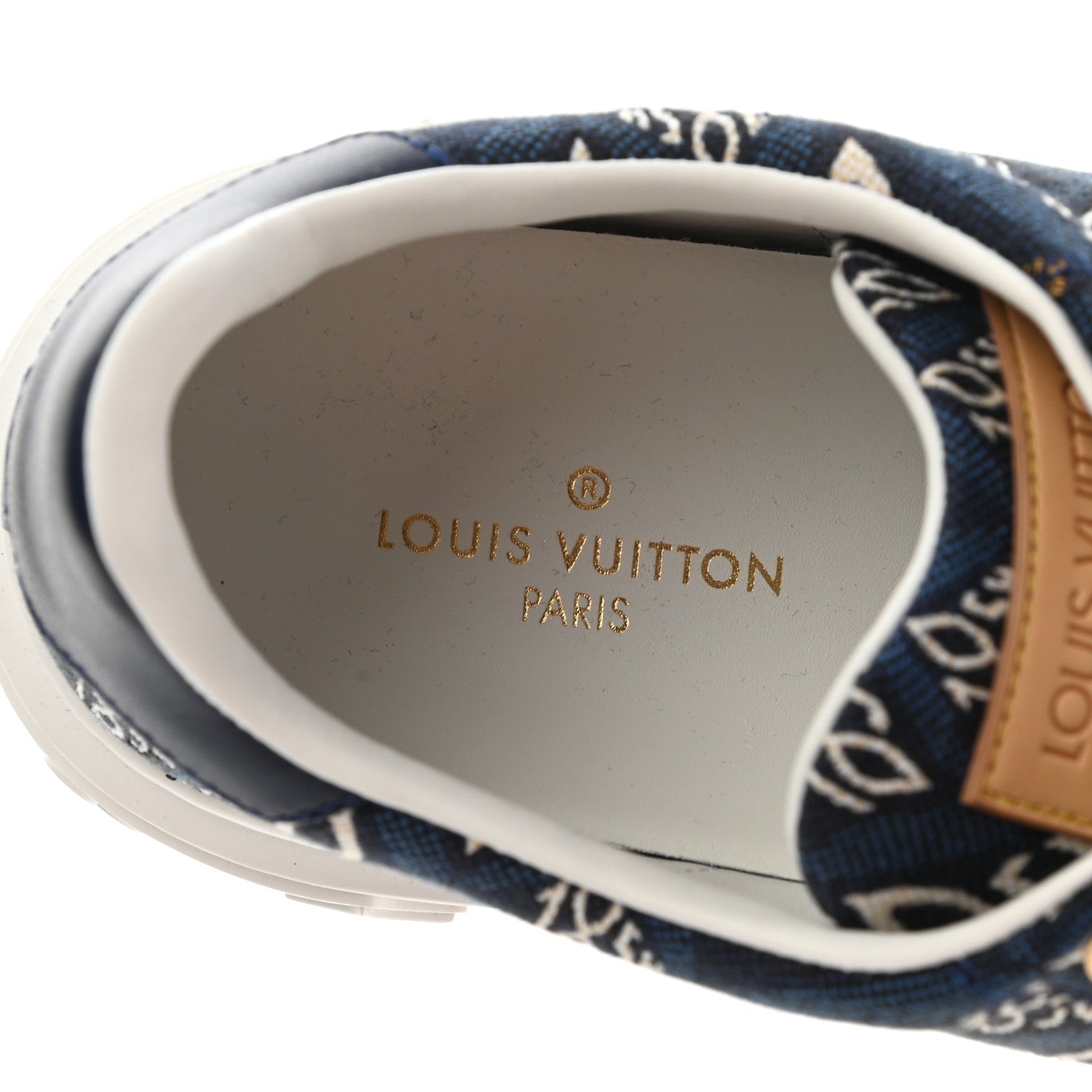 Louis Vuitton Jacquard Since 1854 Time Out Sneakers 37.5 Blue 8 of 9