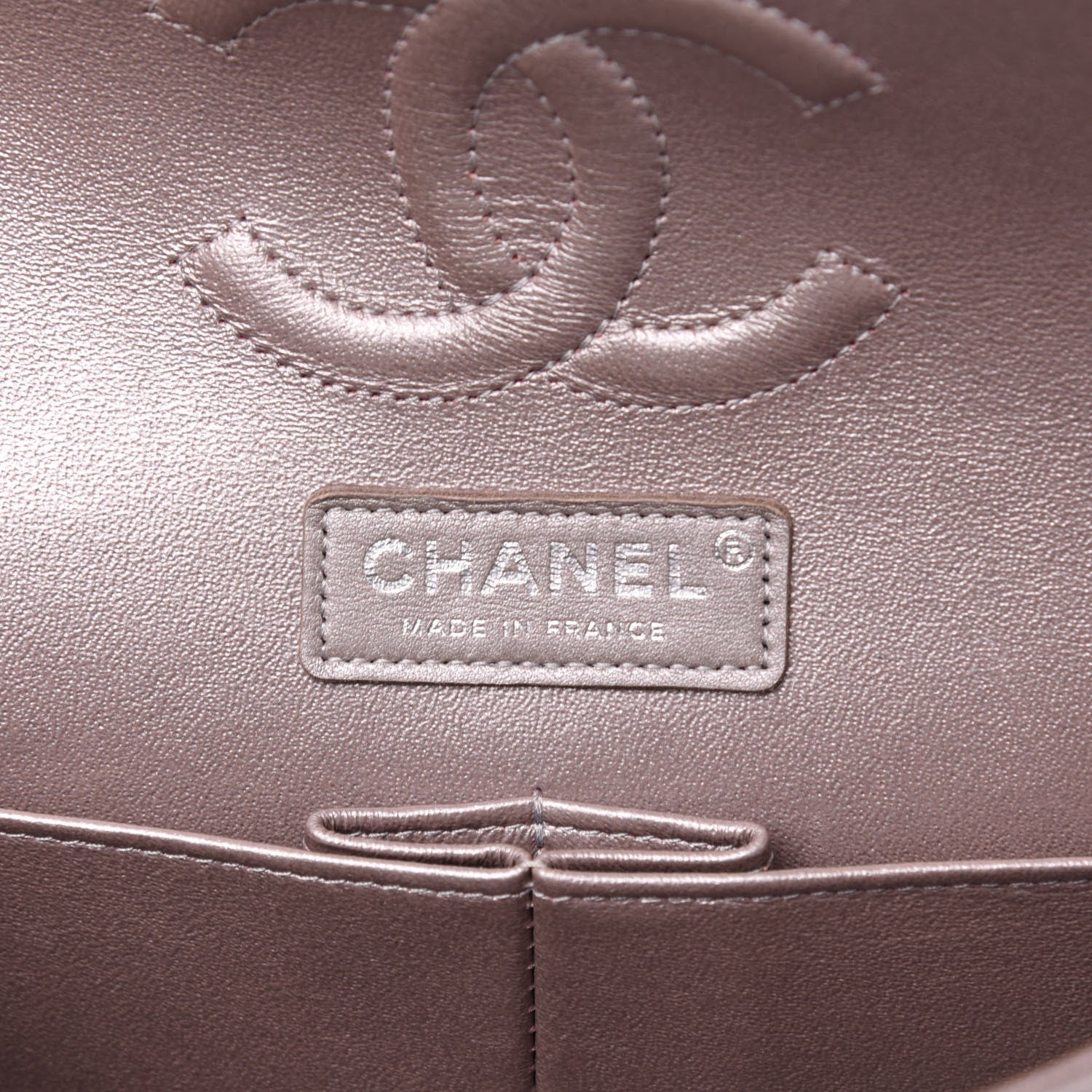 Chanel Metallic Lambskin Quilted Medium Double Flap Pink 7 of 12