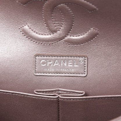 Chanel Metallic Lambskin Quilted Medium Double Flap Pink 7 of 12