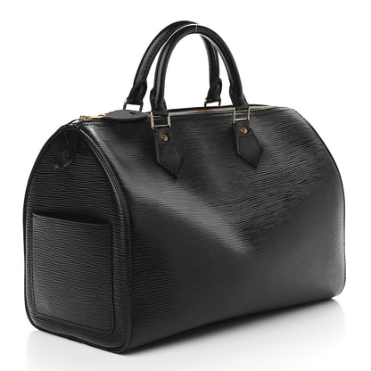 Louis Vuitton Epi Speedy 30 Black 3 of 9