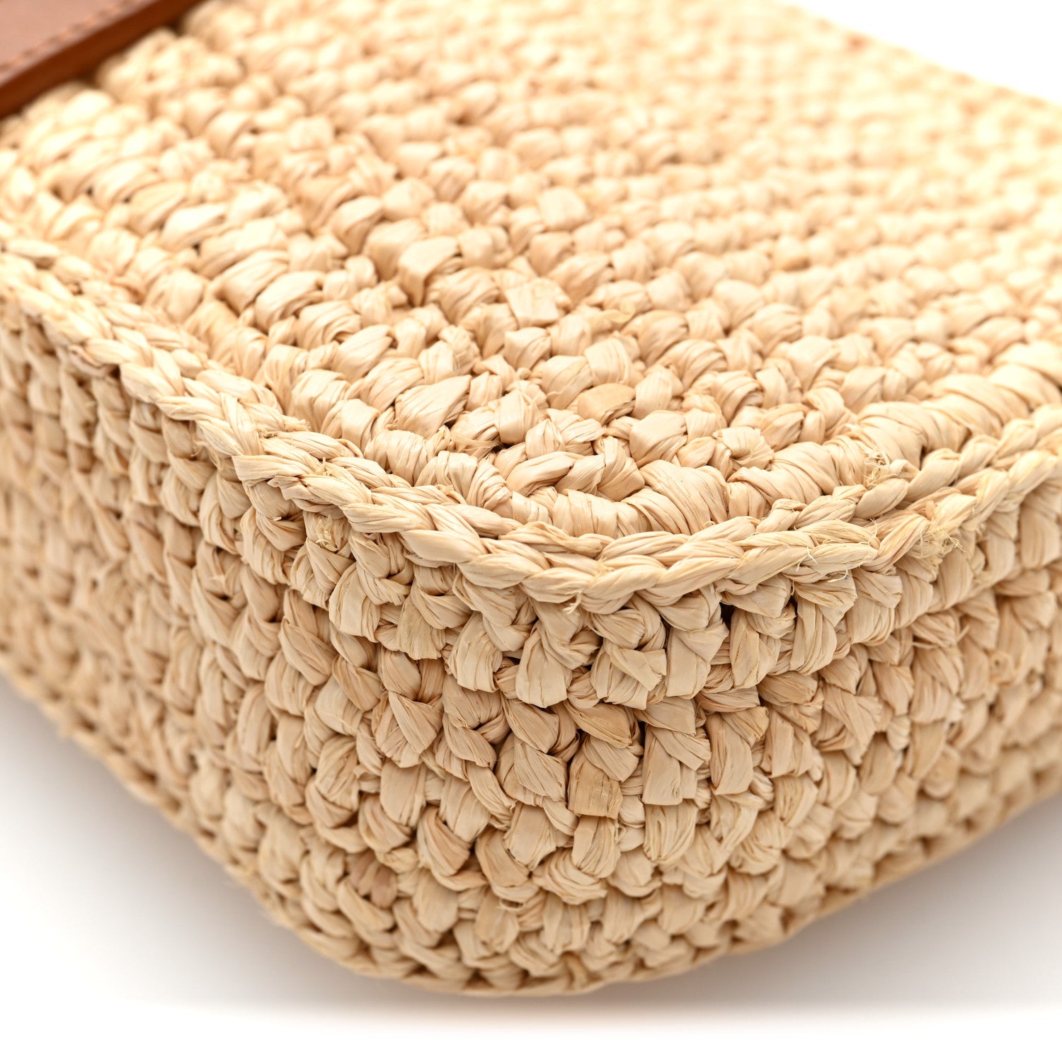 Saint Laurent Raffia Calfskin Le 5 A 7 Mini Hobo   Natural Brick 10 of 10