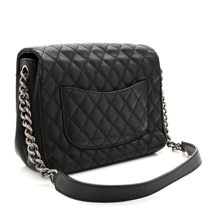 Chanel Caviar Quilted Medium Rock In Rome Single Flap Black 3 of 13