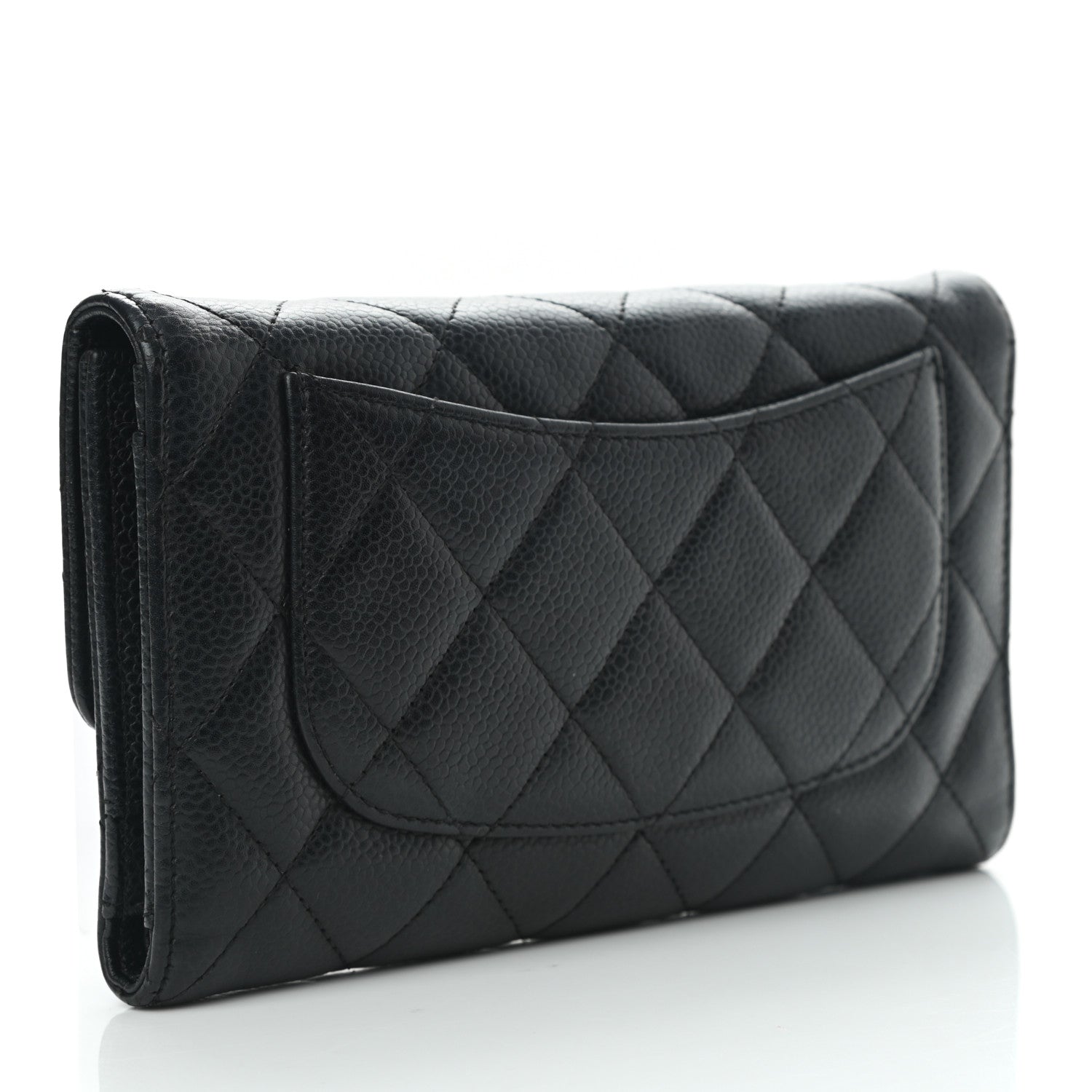 Chanel Caviar Quilted Large Flap Wallet Black 4 of 11