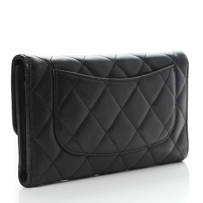 Chanel Caviar Quilted Large Flap Wallet Black 4 of 11