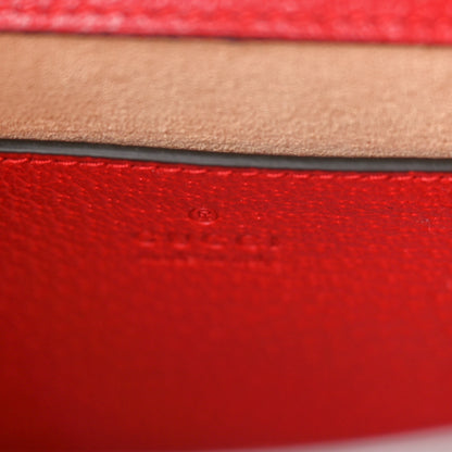 Gucci Textured Dollar Calfskin Web Mini Diana Tote Bag Red 6 of 11
