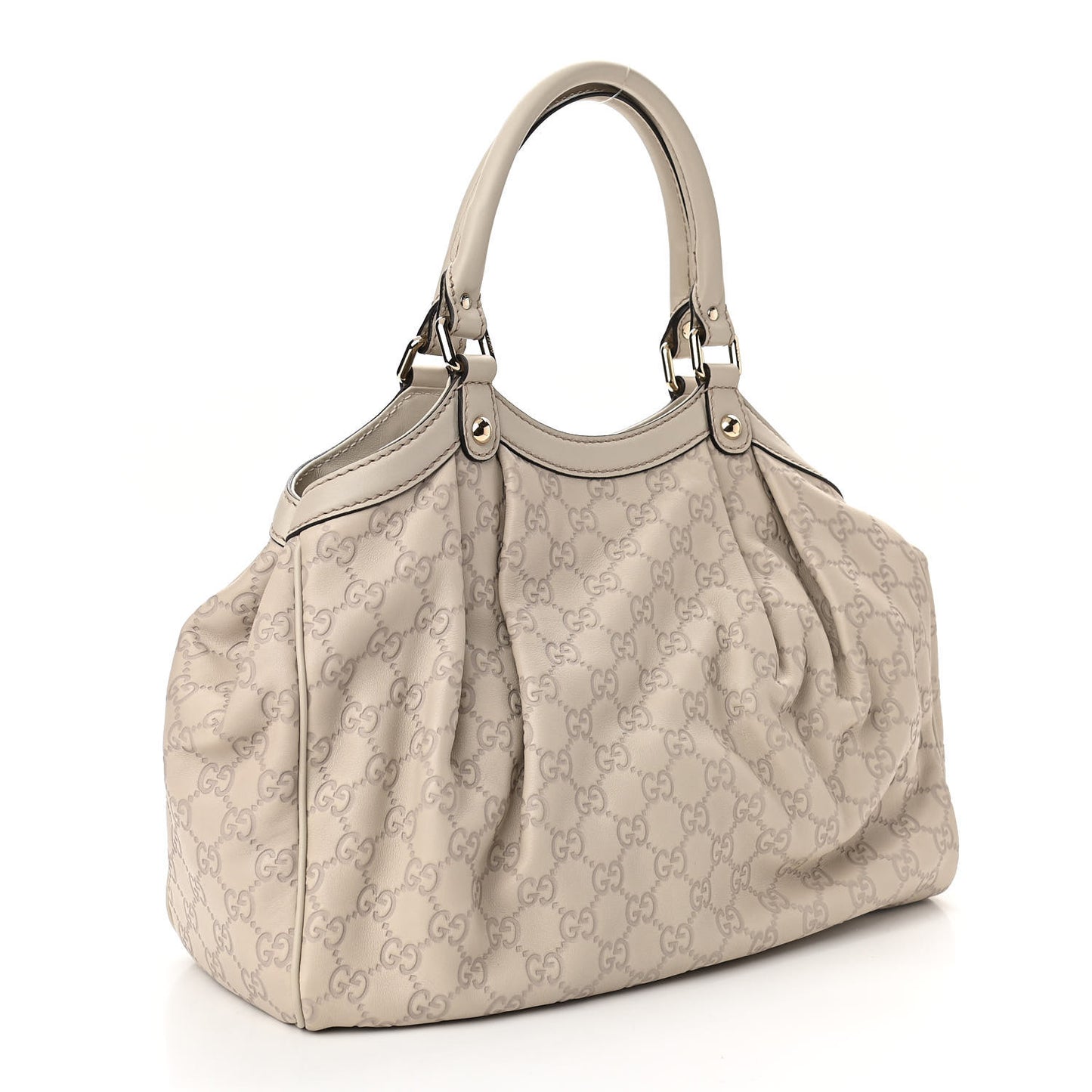 Guccissima Medium Sukey Tote Mystic White
