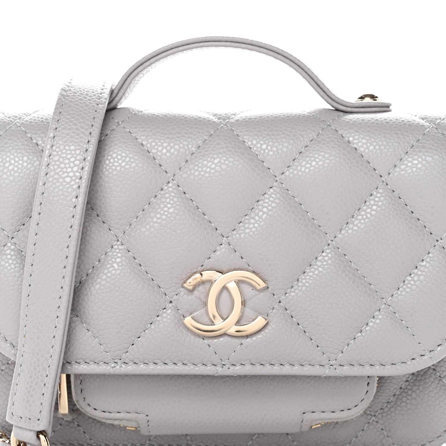 Chanel Caviar Quilted Mini Business Affinity Flap Grey 9 of 12