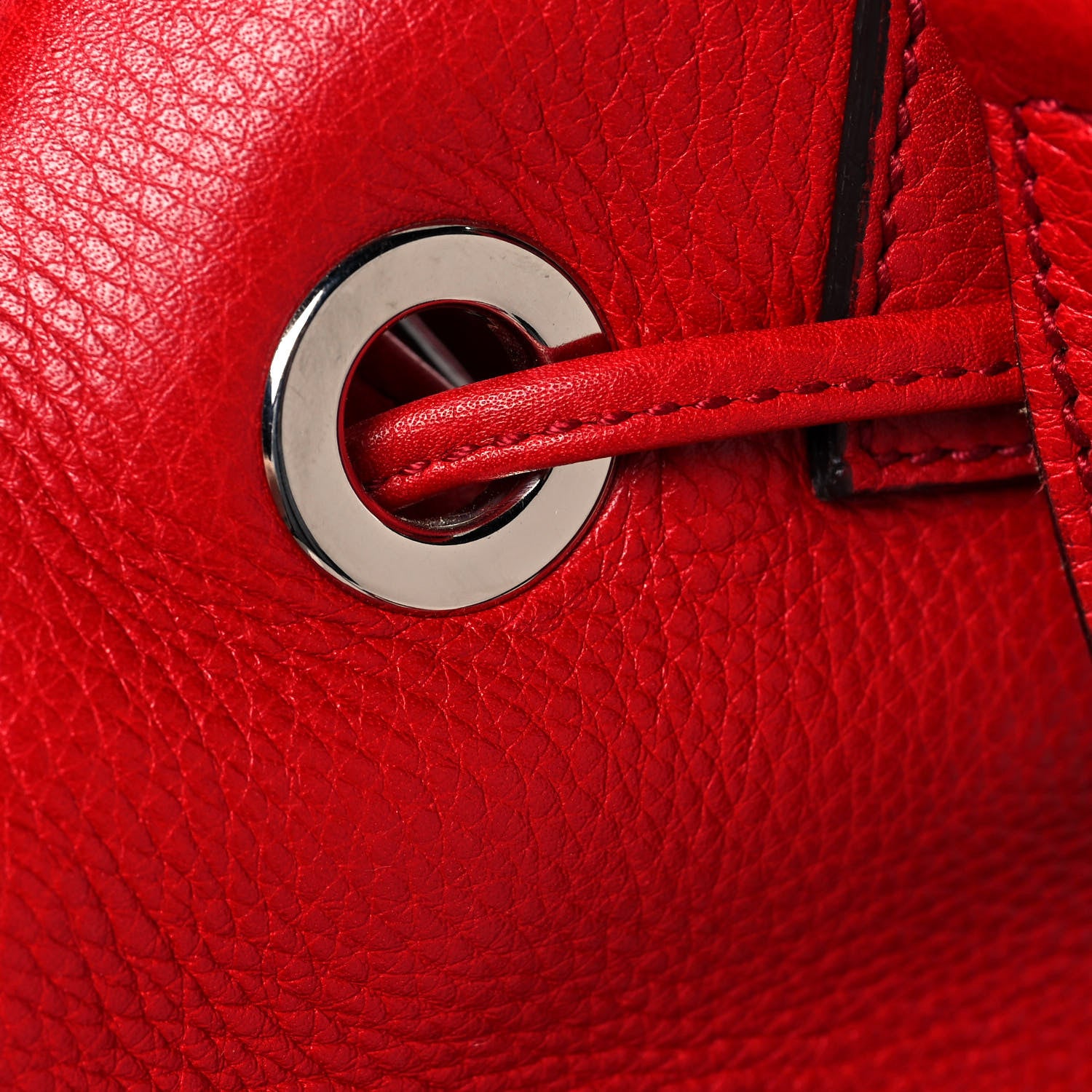 Gucci Pebbled Calfskin Small Soho Drawstring Backpack Tabasco Red 15 of 17