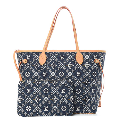 Louis Vuitton Jacquard Since 1854 Neverfull MM Blue 1 of 12