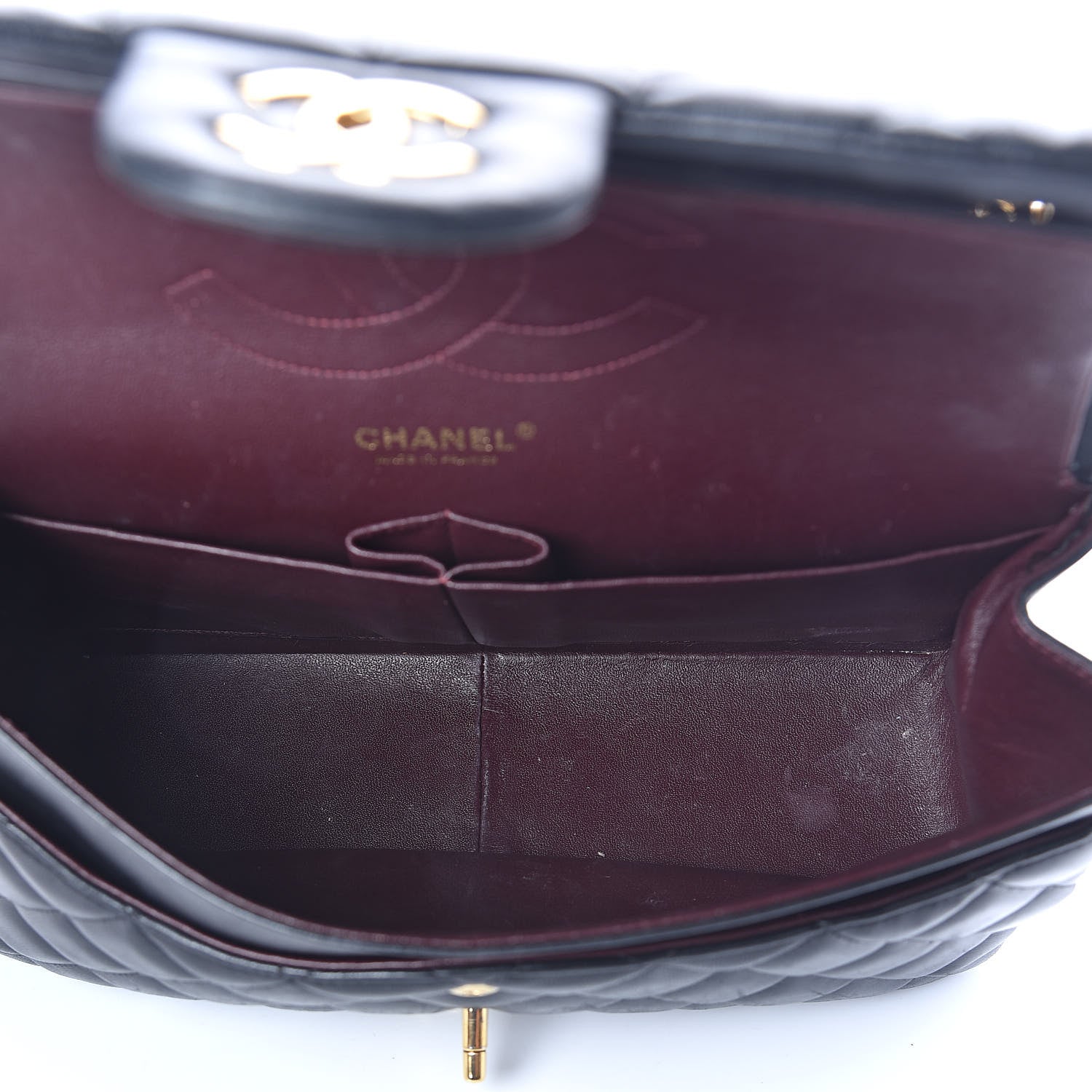 Chanel Lambskin Quilted Jumbo Double Flap Black 5 of 12