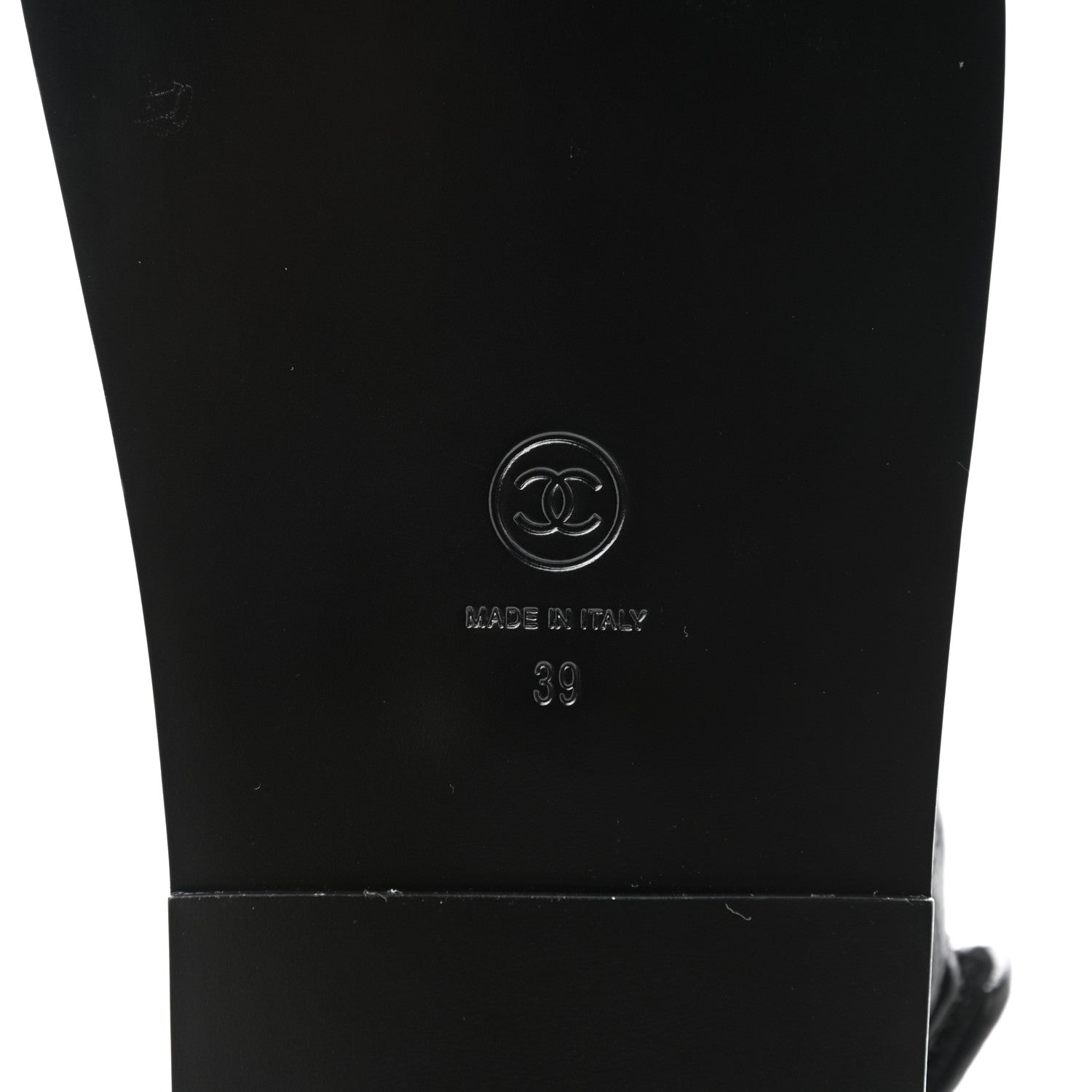 Chanel Grained Calfskin Velcro Dad Sandals 39 Black 6 of 9