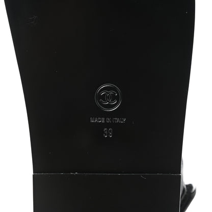 Chanel Grained Calfskin Velcro Dad Sandals 39 Black 6 of 9
