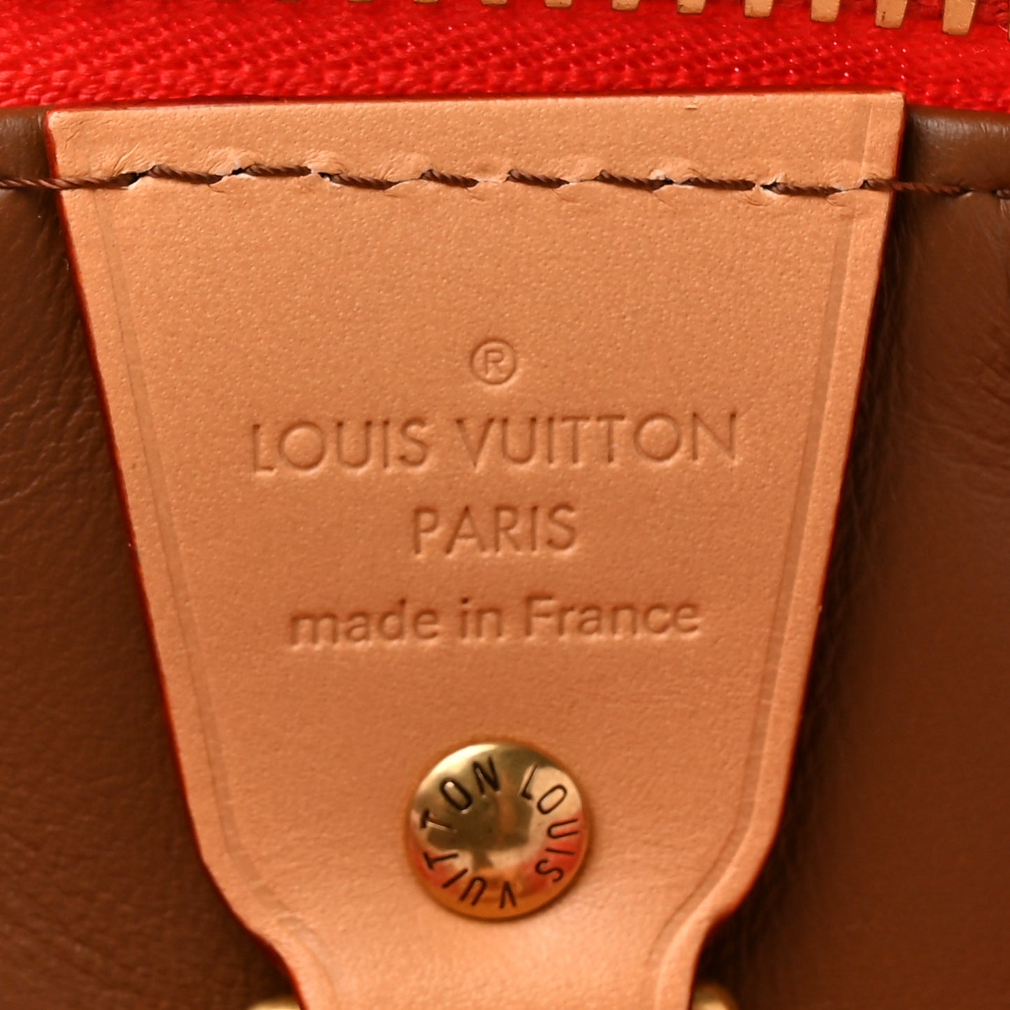 LOUIS VUITTON Calfskin Monogram Speedy P9 Bandouliere 40 Red