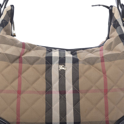 Burberry House Check Quilted Hoxton Hobo Black 11 of 13