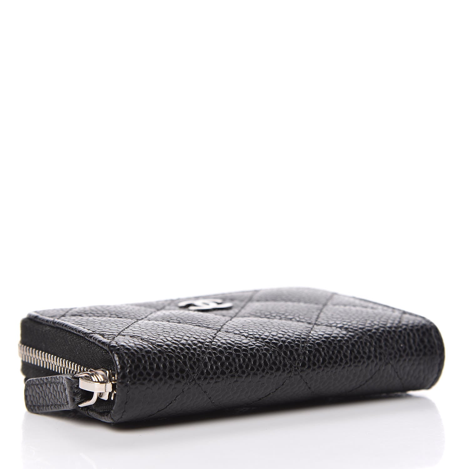 Chanel Caviar Quilted Zip Coin Purse Black 4 of 8