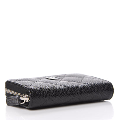 Chanel Caviar Quilted Zip Coin Purse Black 4 of 8