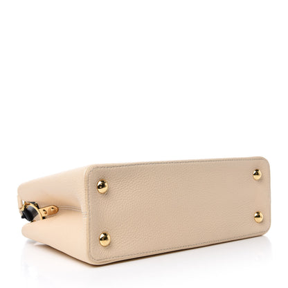 Louis Vuitton Taurillon Capucines PM Creme Black 4 of 9
