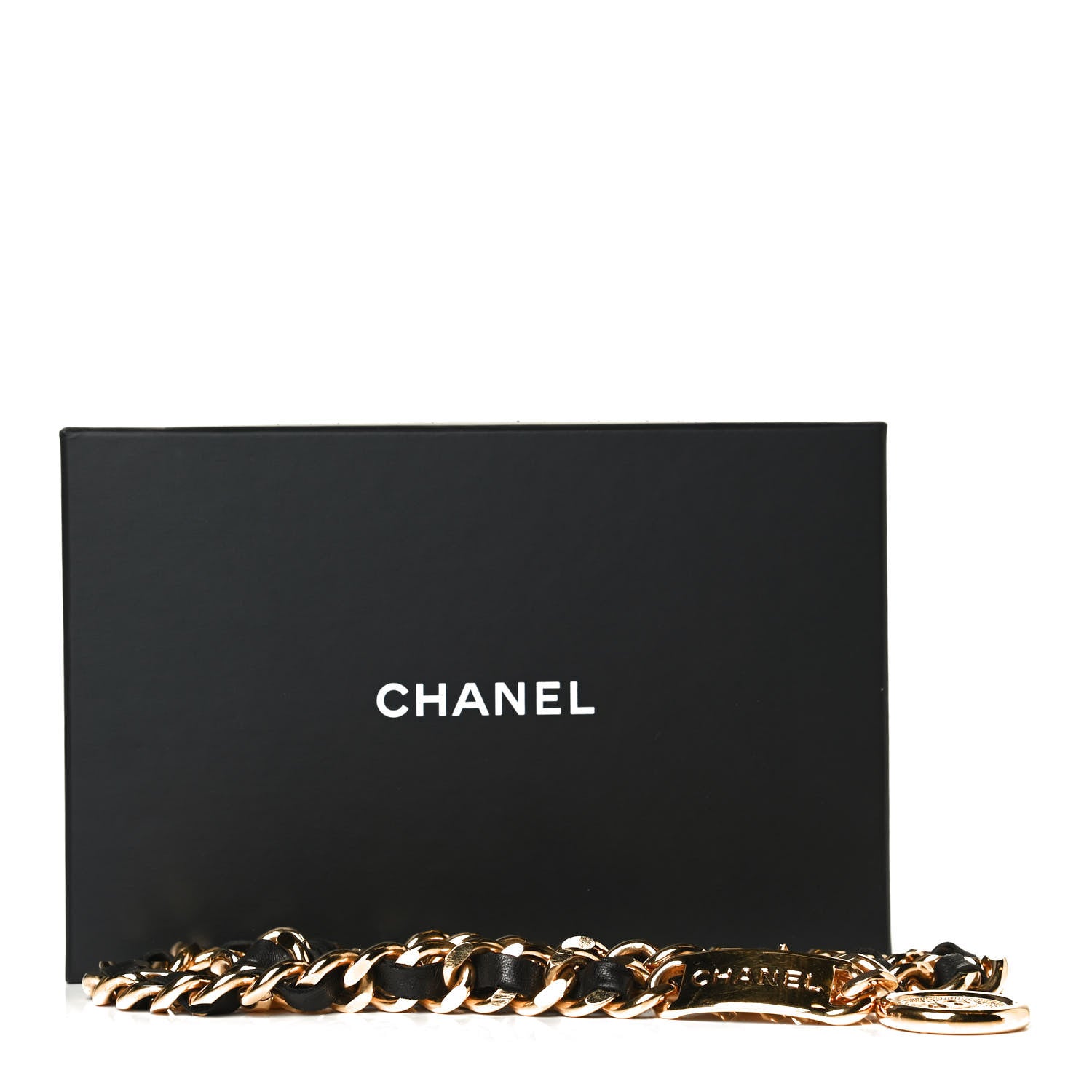 Chanel Lambskin Chain 31 Rue Cambon Medallion Belt Gold Black 5 of 5