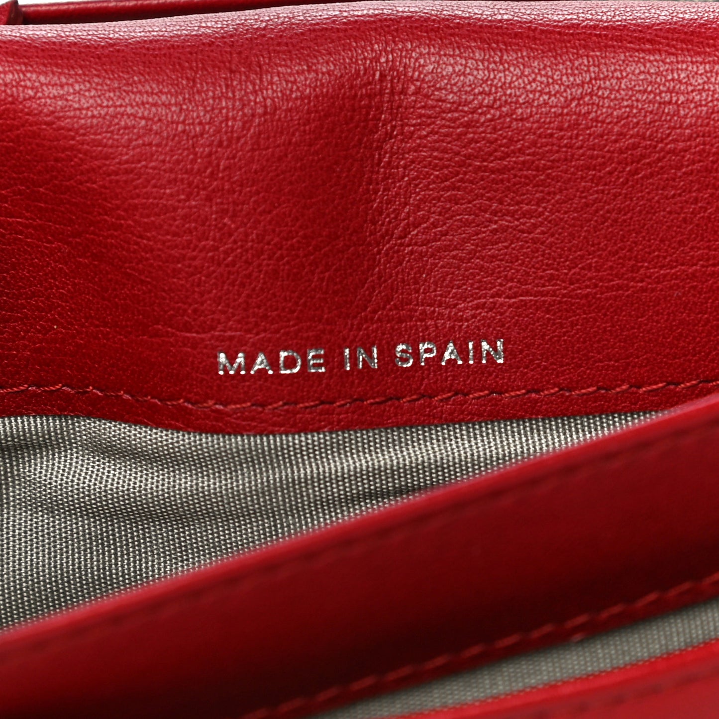 Patent Quilted Brilliant Yen Wallet Red