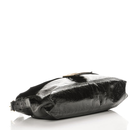 Fendi Vitello Naplak Large Convertible Baguette Black 4 of 16