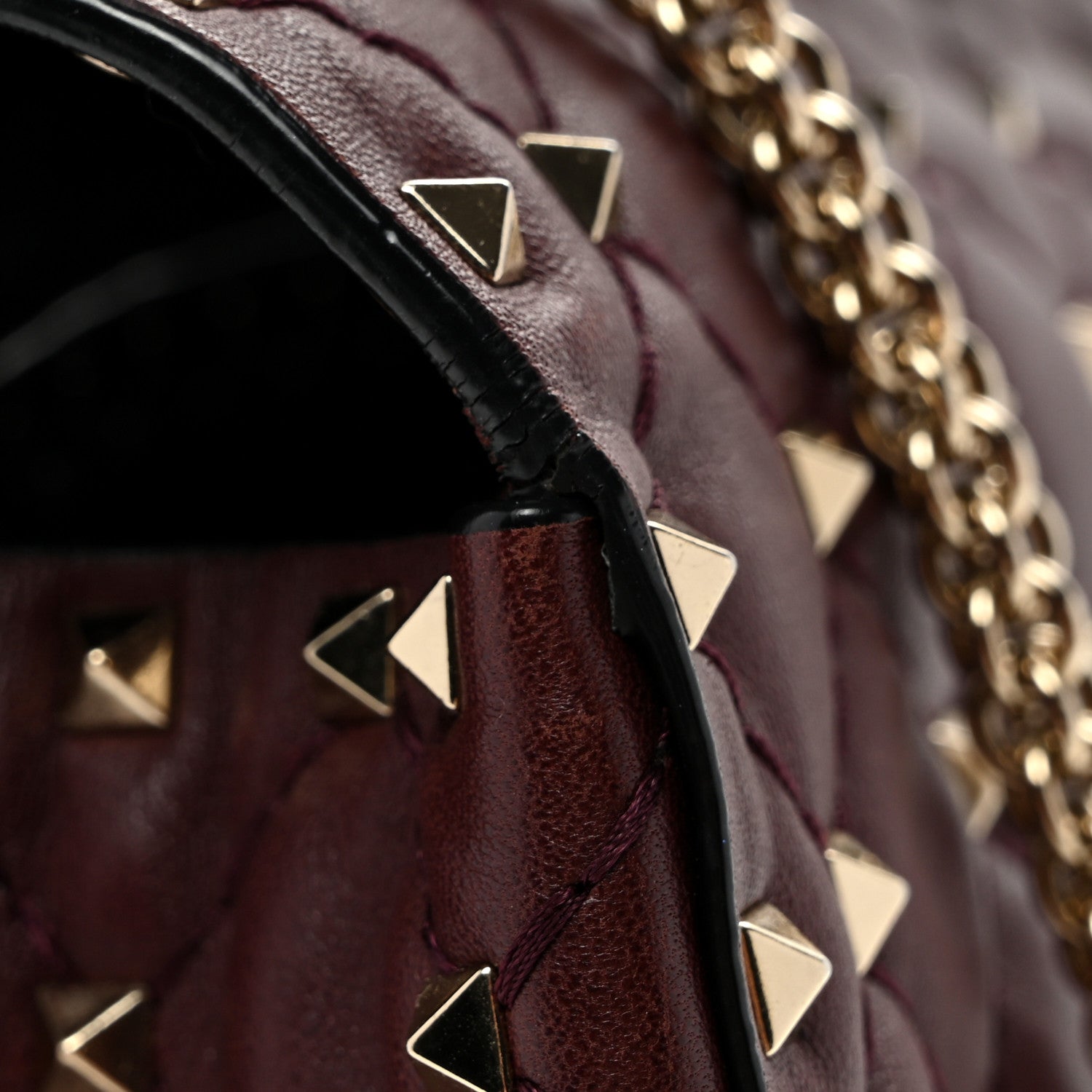 Valentino Garavani Nappa Large Rockstud Spike Shoulder Bag Rubin 10 of 10